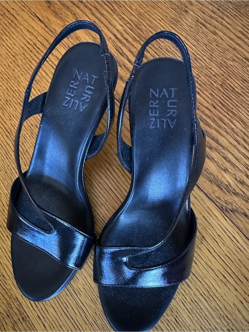 Naturalizer Black Patent Slingback Heels